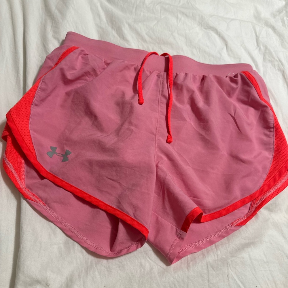 Under Armour Pink and Red Athletic Shorts